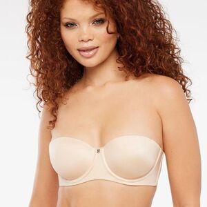 Savage X Fenty Core Microfiber Strapless Bra Honey Nude‎ NWT IN PACKAGE